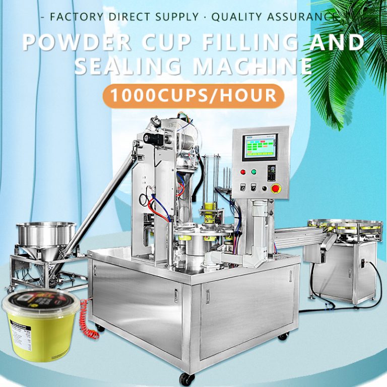 Powder Sauce Packaging Sealing Rotary Cup Filling Machine