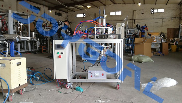 semi automatic ultrasonic elastic face mask ear loop spot welding machine