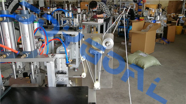 semi automatic ultrasonic elastic face mask ear loop spot welding machine