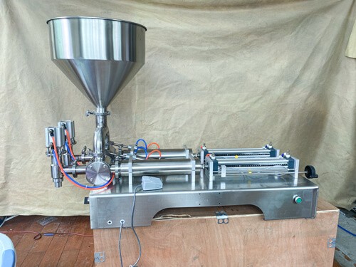 semi automatic paste liquid filling machine with enlarged rotary valve