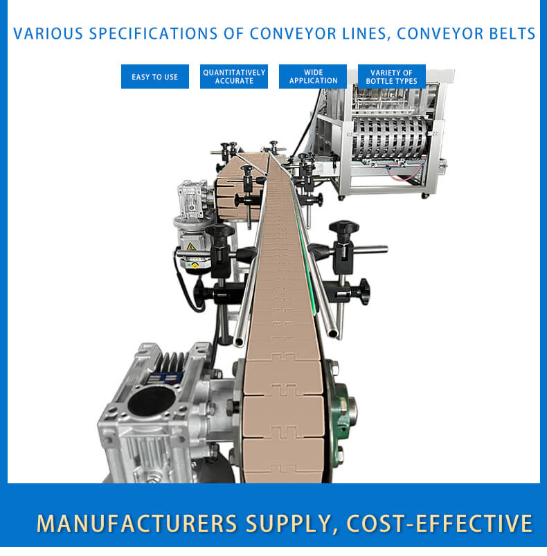 Factory bottle transfer conveyor bottle conveyor belt system bottle slat conveying belt