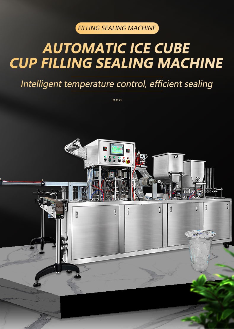 Automatic Ice Cube Water Juice Ice Cream Cup Filling Sealing Machine Price